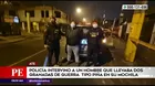 Ate: Policía intervino a hombre que llevaba dos granadas de guerra en su mochila