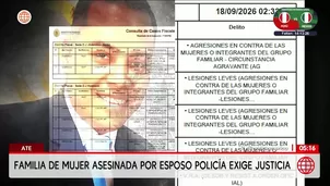 Ate: Policía que mató a su esposa cuenta con diversas denuncias. Foto y video: América Noticias