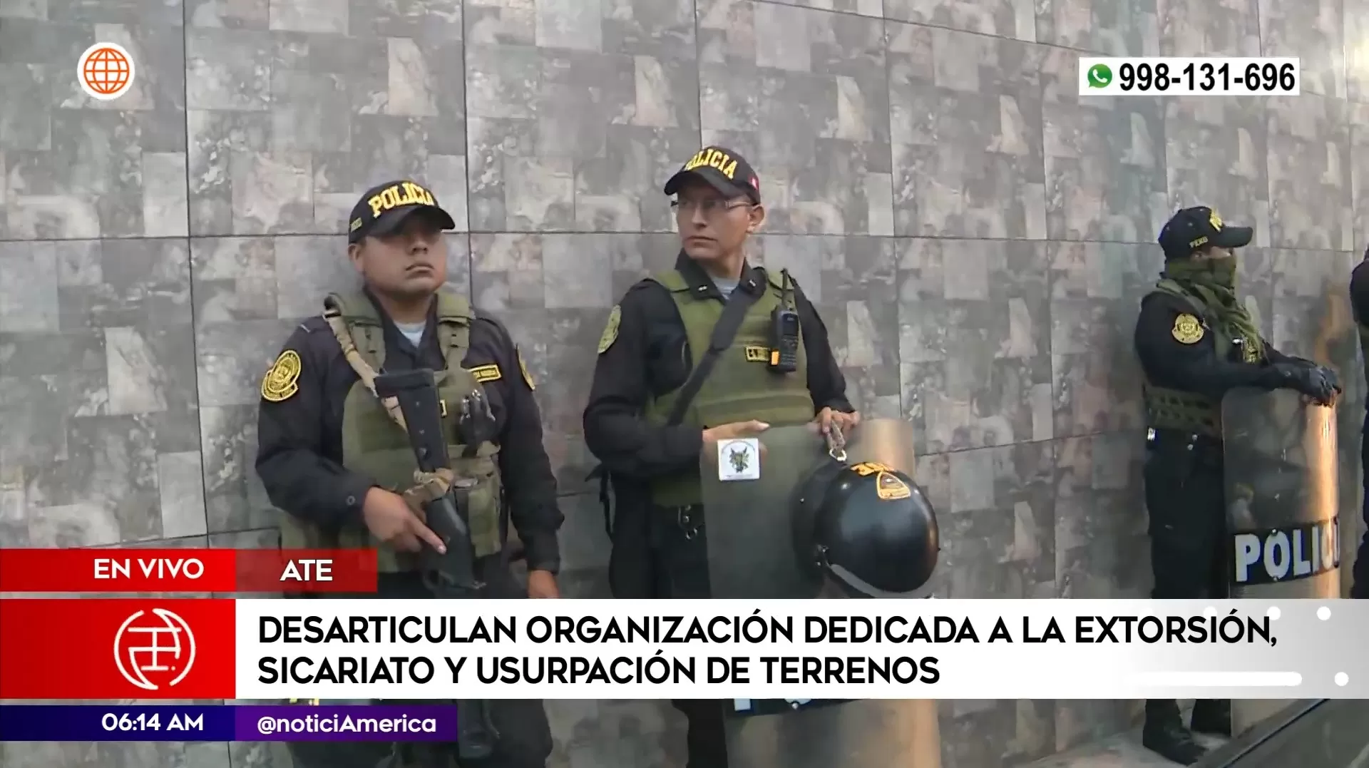 Policía desarticuló organización criminal en Ate. Foto: América Noticias