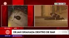 Ate: Sujetos dejan granada dentro de un bar