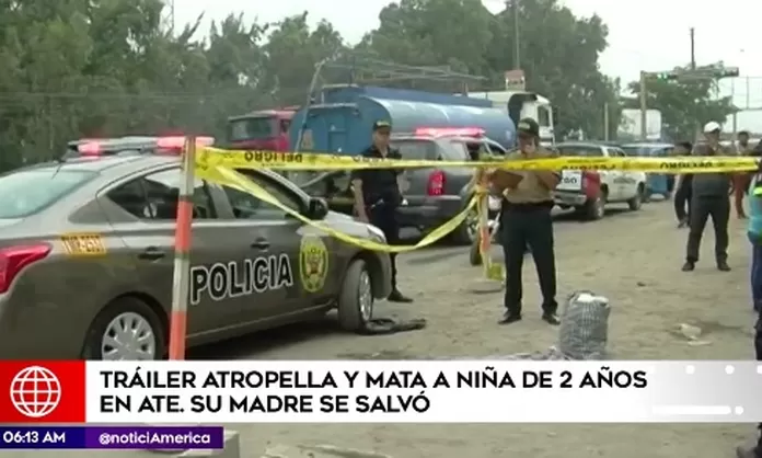 Ate: Tráiler atropella y mata a niña de dos años