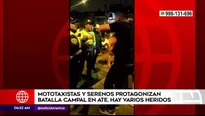 Enfrentamiento entre serenos y mototaxistas. América Noticias 