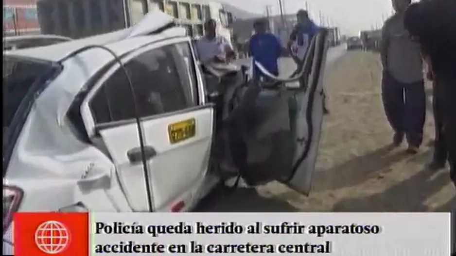 El vehículo quedó destrozado. Foto: captura de TV