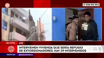 Vivienda en Ate sería refugio de extorsionadores. Foto y video: América Noticias