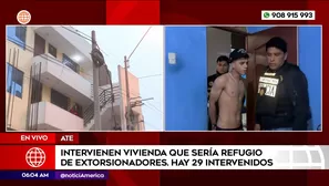 Vivienda en Ate sería refugio de extorsionadores. Foto y video: América Noticias