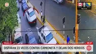 Atentado en Trujillo deja dos heridos en camioneta