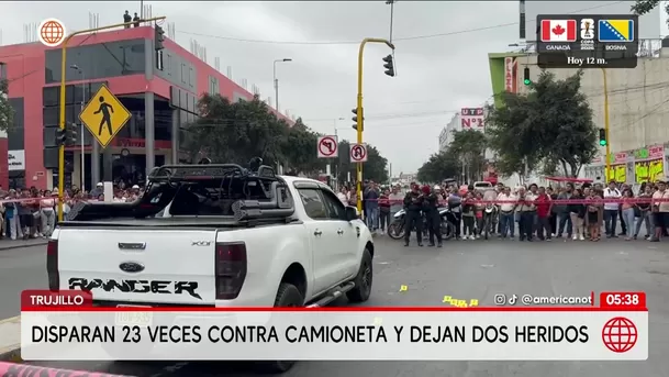 Atentado en Trujillo deja dos heridos en camioneta. Foto: América Noticias