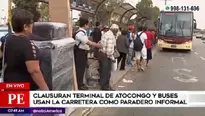 Clausuran terminal de Atocongo. Foto: América TV