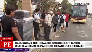 Clausuran terminal de Atocongo. Foto: América TV