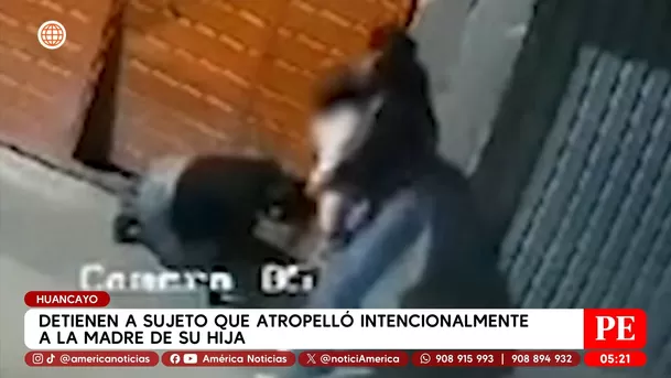 Detienen a sujeto que atropelló intencionalmente a la madre de su hija en Huancayo. Foto: América Noticias