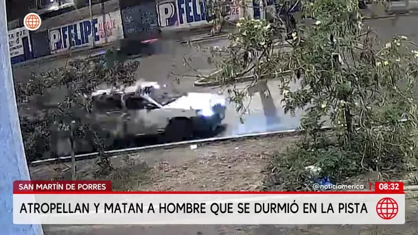 Miniván atropella a hombre dormido en pista de SMP y huye/ América Noticias Miniván atropella a hombre dormido en pista de SMP y huye/ América Noticias