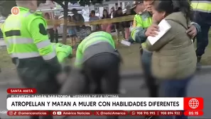 Atropellan y matan a mujer con discapacidad en Santa Anita. Foto y video: América Noticias