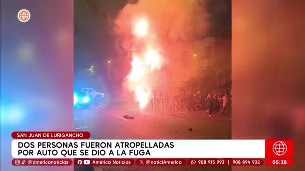 Atropello en San Juan de Lurigancho deja dos heridos durante fiesta al Señor de Ayabaca. Foto: América Noticias Atropello en San Juan de Lurigancho deja dos heridos durante fiesta al Señor de Ayabaca. Foto: América Noticias