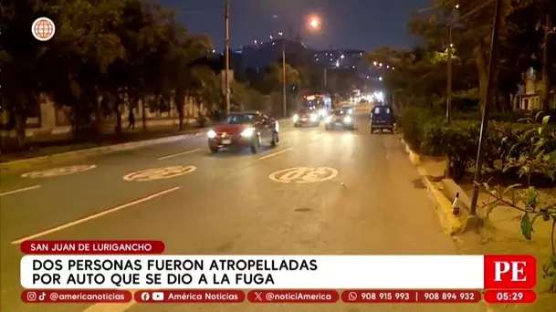 Atropello en San Juan de Lurigancho deja dos heridos durante fiesta al Señor de Ayabaca. Foto: América Noticias Atropello en San Juan de Lurigancho deja dos heridos durante fiesta al Señor de Ayabaca. Foto: América Noticias
