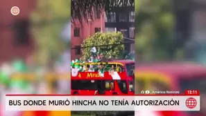 ATU: bus donde murió hincha del Palmeiras no tenía permiso. Foto y video: AN
