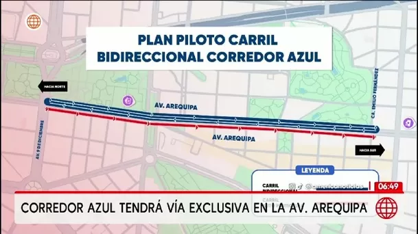 ATU habilitará carril para Corredor Azul en Av. Arequipa/ América Noticias ATU habilitará carril para Corredor Azul en Av. Arequipa/ América Noticias