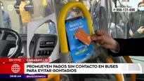 Pago con tarjeta en buses de transporte público. América Noticias