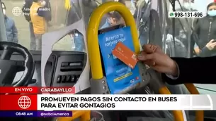 Pago con tarjeta en buses de transporte público. América Noticias