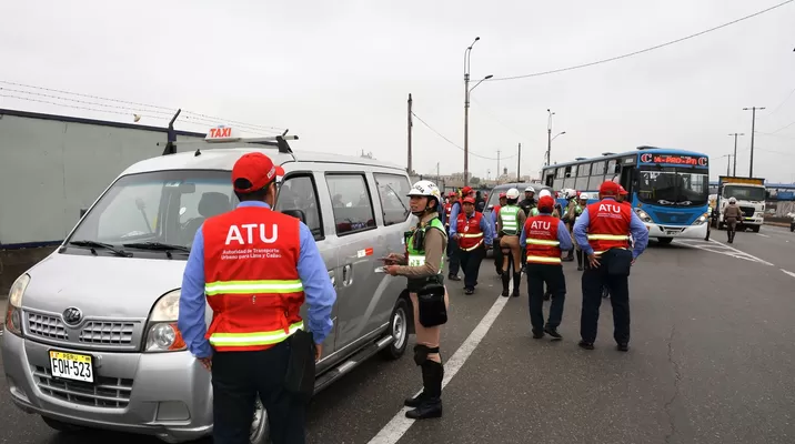 Operativo realizado por la ATU. Foto: ANDINA Operativo realizado por la ATU. Foto: ANDINA