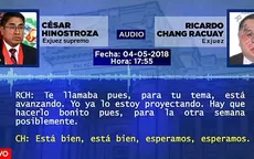 Audio de César Hinostroza y vocal Martín Hurtado complica a juez Ricardo Chang - Noticias de josetty-hurtado
