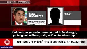 Audio revela reunión entre Hinostroza yAldo Mariátegui.