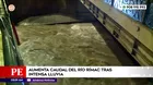 Aumenta caudal del río Rímac tras intensa lluvia