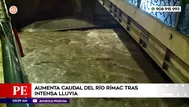 Aumenta caudal del río Rímac tras intensa lluvia