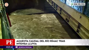 Aumenta caudal del río Rímac tras intensa lluvia. Foto y video: América Noticias