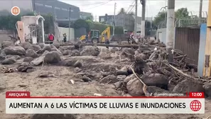 Aumentan a 6 los muertos por lluvias e inundaciones en Arequipa. Foto y video: América Noticias