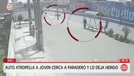 Auto atropella a joven cerca de paradero y lo deja herido en Ate