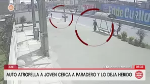 Auto atropella a joven cerca de paradero y lo deja herido en Ate. Foto y video: América Noticias