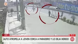 Auto atropella a joven cerca de paradero y lo deja herido en Ate. Foto y video: América Noticias