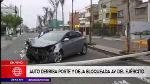 Accidente en Miraflores. América Noticias