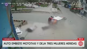 Auto embiste mototaxi y deja tres mujeres heridas en Carabayllo. Foto y video: América Noticias