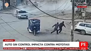 Auto fuera de control choca contra mototaxi en Jicamarca. Foto y video: América Noticias