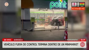 Auto se empotra en minimarket en grifo de Barranco. Foto y video: América Noticias