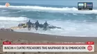 Autoridades buscan a cuatro pescadores tras naufragio en Pisco