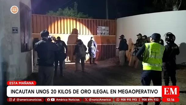 Incautan 20 kilos de oro ilegal en megaoerativo. Foto: América Noticias Incautan 20 kilos de oro ilegal en megaoerativo. Foto: América Noticias