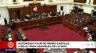 Autorizan viaje de Pedro Castillo a EE.UU. para Asamblea de la ONU