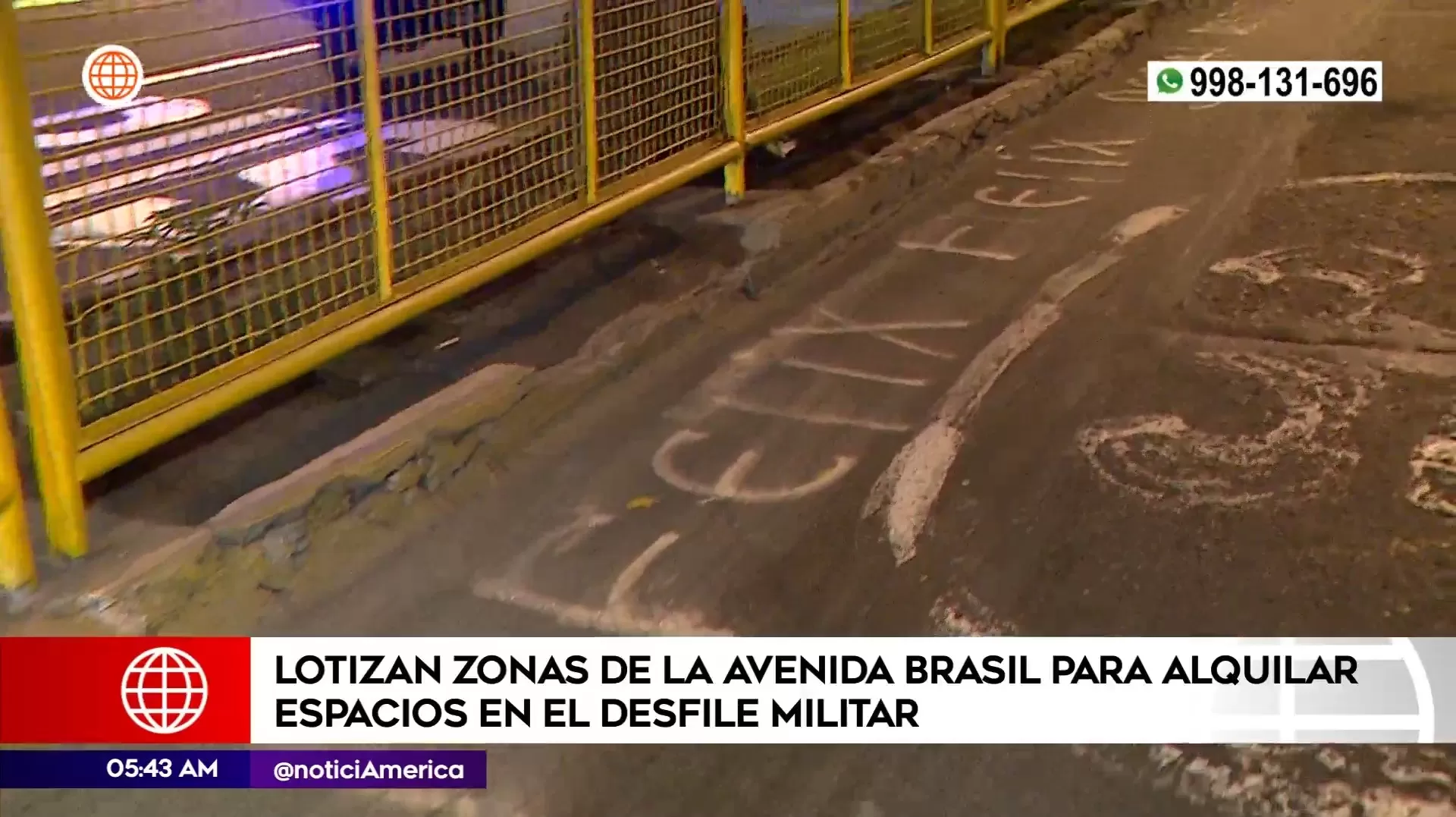 Lotizan zonas de avenida Brasil por desfile militar. Foto: América Noticias