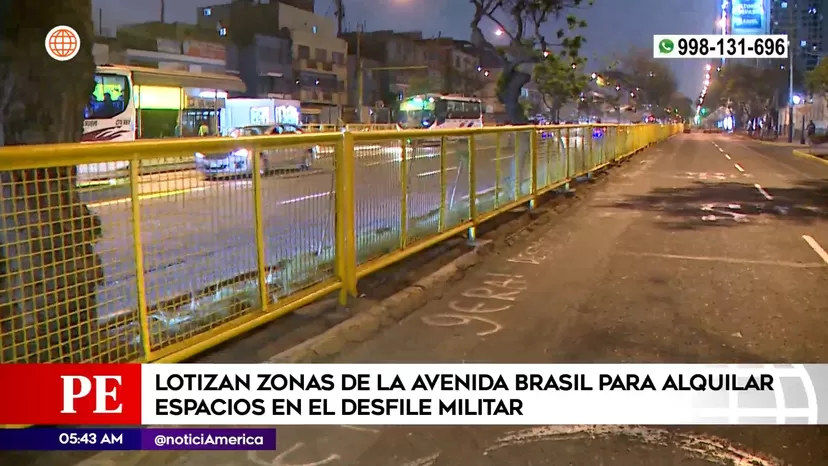 Avenida Brasil: Lotizan zonas para alquilar espacios en desfile militar