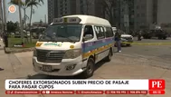 Avenida Colonial: Choferes suben pasajes por extorsión de bandas