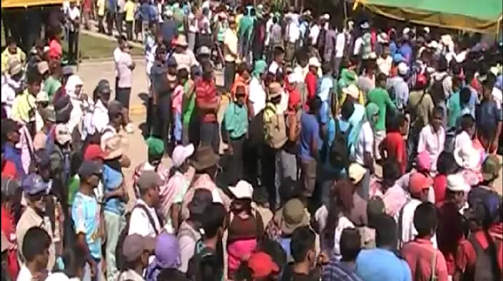 Más de 10 mil cocaleros protestan en la zona Más de 10 mil cocaleros protestan en la zona