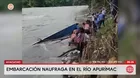 Ayacucho: Embarcación naufraga en el río Apurímac