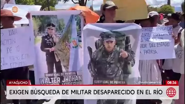 Ayacucho: Exigen búsqueda de suboficial desaparecido/ América Noticias