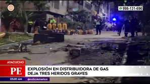 Explosión en distribuidora de gas en Ayacucho. Foto y video: América Noticias