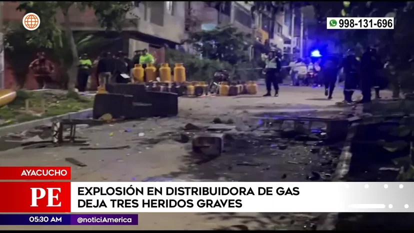 Ayacucho: Explosión en distribuidora de gas dejó tres heridos graves