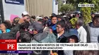 Ayacucho: Familias reciben restos de víctimas que dejó despiste de bus