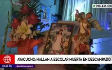 Ayacucho: Hallan a escolar muerta en descampado en Huanta - Noticias de huanta