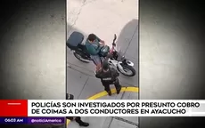 Ayacucho: Policías fueron captados cobrando coimas a dos conductores  - Noticias de coima